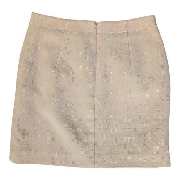 Y2K H&M Horsebit Mini Skirt Khaki Tan 25W Size 2 Office Siren 90s - Picture 2 of 7